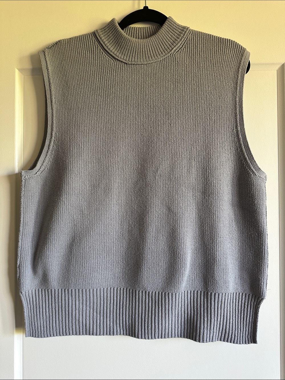 Free People Sleeveless Knit Mock Neck Sweater Vest- Light Purple